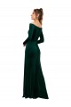 Cheap Off the Shoulder Long Sleeves Formal Stretch Velvet Bridesmaid Dress / Prom Dress Canada