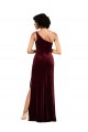 Cheap Formal One Shoulder Floor-Length Velvet Bridesmaid Dress / Prom Dress Canada