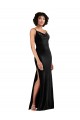 Cheap Modern Floor-Length Formal Velvet Bridesmaid Dress / Prom Dress with Cowl Neck and Spaghetti Straps Canada