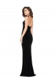 Cheap Halter Neck Wide Straps Long Velvet Bridesmaid Dress / Prom Dress with Side Split Canada