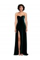 Cheap Sweetheart Fluid Velvet Bridesmaid Dress / Prom Dress with High Split Canada