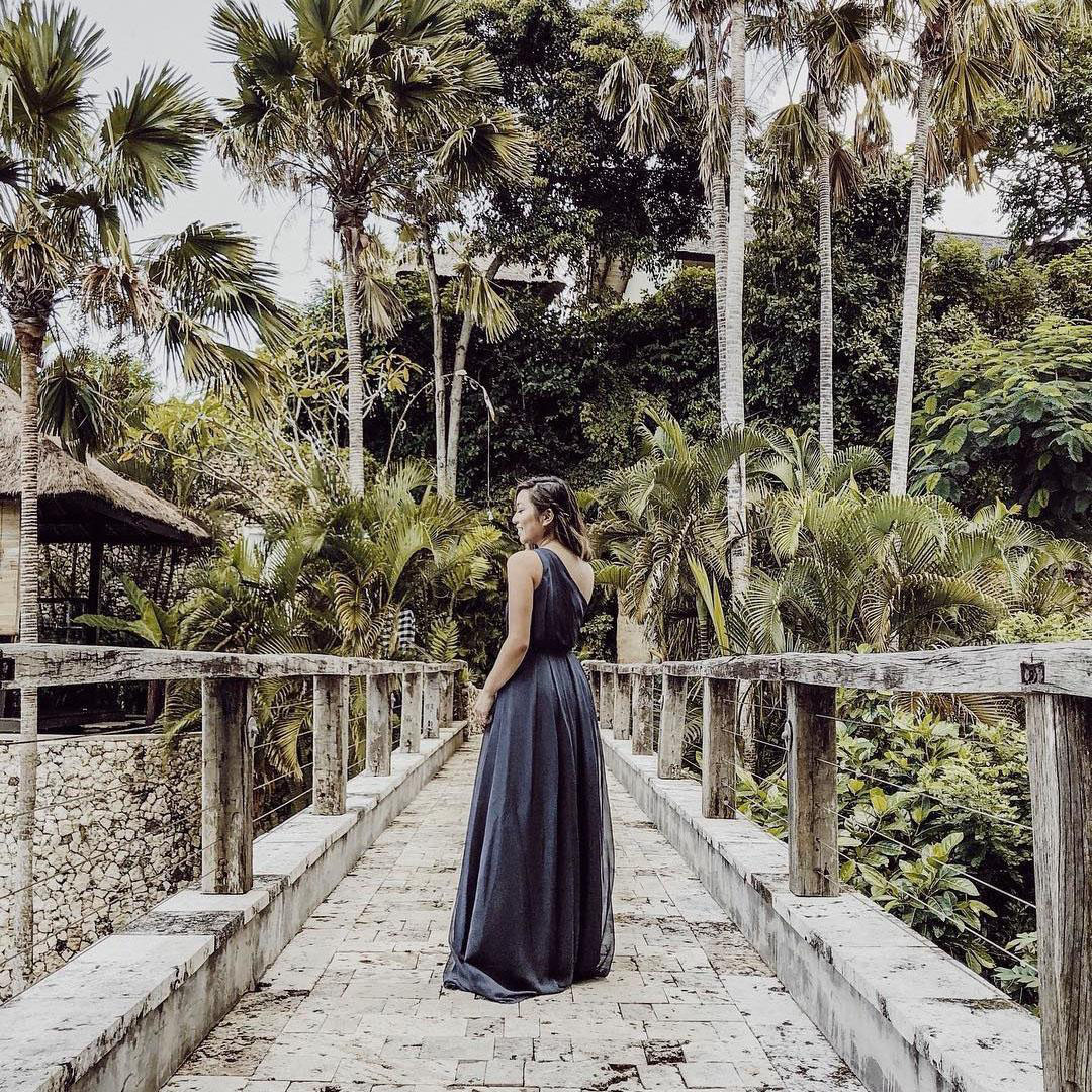 Draped One Shoulder Long Floor Length Chiffon Bridesmaid Dress