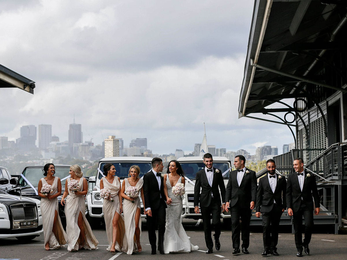 Full Length Luxe Chiffon Long Champagne bridesmaid dresses Canada with Sexy High Slit and Front Ruffles